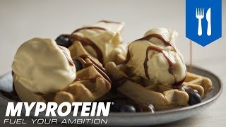 Gofres Proteicos con Masa de Tortitas y Helado [upl. by Nalek]