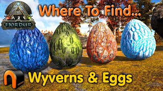 Ark Fjordur WYVERN Locations amp Wyvern Eggs Locations [upl. by Royo]