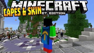 CAPES in MCPE 0159  Custom Skin For Capes  Minecraft PE Pocket Edition [upl. by Airotkciv]