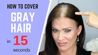 HOW TO Cover GRAY HAIR  IN SECONDS without coloring your hair [upl. by Tate]