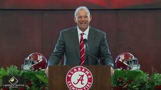 Alabama introduces Kalen Deboer as new Crimson Tide football coach [upl. by Faustus985]