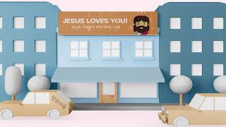 종이나라 빌딩 배경화면  Paper City Motion Background  어린이 주일학교  예배용 무료영상 바탕화면  Jesus Loves You  크로마키 영상소스 [upl. by Chicky]