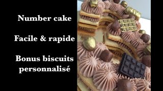 RECETTE NUMBER CAKE amp Bonus Sablés personnalisés  HOW TO MAKE A NUMBER CAKE [upl. by Yessydo]