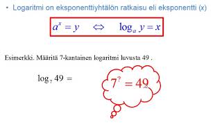 Logaritmifunktio [upl. by Kei]