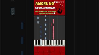 AMORE NO  Adriano Celentano  PIANO TUTORIAL [upl. by Enirahtac910]