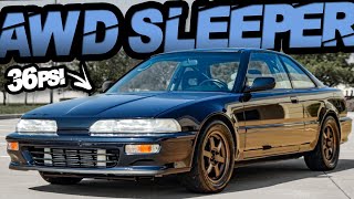 AWD BSeries Turbo Acura Integra SLEEPER quotThe PERFECT DA9 Buildquot NonVTEC 9 Second 14 Mile [upl. by Nadnarb]