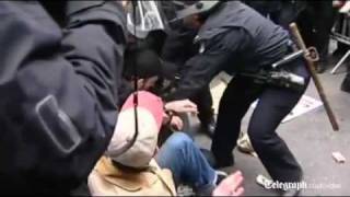 Occupy Wall Street protesters arrested by New York Police [upl. by Adiaz]