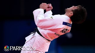 Kazakhstan’s Yeldos Smetov wins evasive judo gold medal  Paris Olympics  NBC Sports [upl. by Brockwell344]