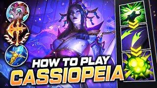 HOW TO PLAY CASSIO amp CARRY  S Build amp Runes  Season 12 Cassiopeia guide  League of Legends [upl. by Adler]