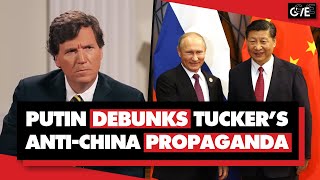 Putin debunks Tucker Carlsons warmongering antiChina propaganda mocks his CIA ties [upl. by Dag]