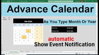 advance calendars excel spreadsheet [upl. by Keynes72]