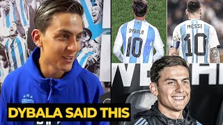 Dybala reacts to taking Messi’s No10 jersey during absence for Argentina against Chile [upl. by Harriette830]