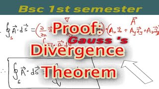 Gausss Divergence TheoremStateampproveBsc 1st semester PhysicsVery easy method for proof [upl. by Nomal]