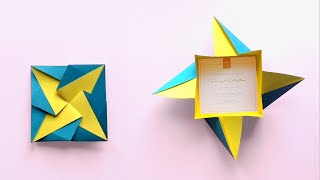 ORIGAMI Enveloppe Invitation DIY [upl. by Kcirdde85]