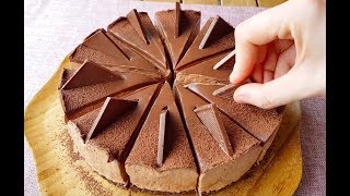 Fırın yok Pişirmek yok💯 Yiyenler Hayran Kalıyor ✔Çikolatalı Cheesecake Tarifi NO BAKE CHEESECAKE [upl. by Bernhard718]