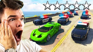 Can You ESCAPE 5 STARS WANTED in GTA 5 [upl. by Gnanmos]