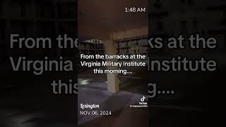 From the barracks at the Virginia Military Institute  morning November 6th election2024 celebrate [upl. by Eittah]