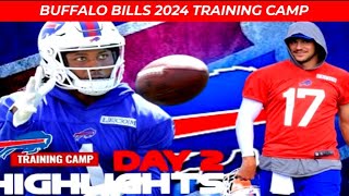 Buffalo Bills Training Camp DAY 2 HIGHLIGHTS [upl. by Atimad410]