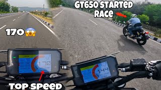 Gt650 ka sath race hogaye😡  duke390 top speed  hyper Ride😇 [upl. by Nayek]