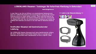 LEBENLANG Steamer Testsieger für faltenfreie Kleidung in Sekunden [upl. by Towrey]