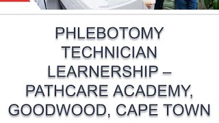 Pathcare Phlebotomy learnership program open  Application progress [upl. by Sokram302]