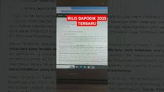 rilis dapodik 2025 new shorts youtubeshorts dapodik2025 feedshorts trending viral pip2024 [upl. by Elleret]