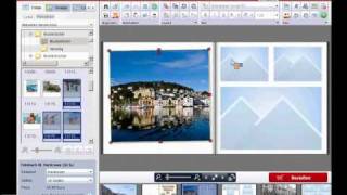 CEWE FOTOBUCH Tutorial Fotos Layout Hintergründe [upl. by Nellek951]