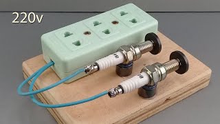 How to Make 220v Free Energy Using Spark Plug [upl. by Azilanna]