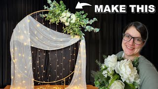 Easy Circle Arch Backdrop and Floral Arrangement [upl. by Inwat]