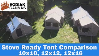 Compare All Three Kodiak Stove Lodge Hot Tents [upl. by Hagai]