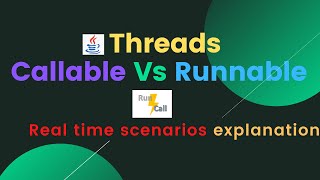 Difference between Callable and Runnable interface  Callable and Runnable  Threads in Java [upl. by Shipp577]