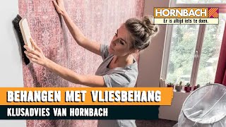 Vliesbehang aanbrengen met HORNBACH [upl. by Airal390]