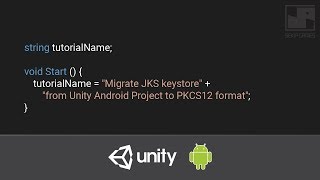 Migrate JKS keystore from Unity Android Project to PKCS12 format  Tutorial 2018 [upl. by Annavas]