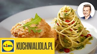 🐔🍝 Pierś kurczaka w panierce serowej z sosem pesto  Karol Okrasa  Przepisy Kuchni Lidla [upl. by Niklaus934]