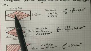 ALAN ÖLÇMETARALI BÖLGENİN ALANINI HESAPLAMA alan dikdörtgen [upl. by Eedak]