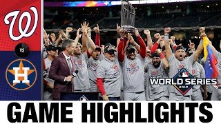 Nationals win 1st World Series with Game 7 comeback win  AstrosNationals MLB Highlights [upl. by Encrata]