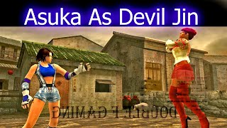 Asuka Kazama With Devil Jin Moves Gameplay Tekken 6 Requested [upl. by Shelman]