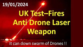 Britain UK testfired a Dragonfire laser cannon anti drone weapon Hits with speed of light [upl. by Aldos987]