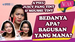 REVIEW APIEU JUICY PANG TINT DAN MOUSSE TINT BEDANYA APA YAA [upl. by Nylrad855]