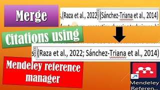 Merge citations using mendeley reference manager [upl. by Doniv]