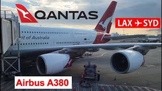 15 HOURS in ECONOMY Qantas A380 Flight Experience Los Angeles to Sydney QF12 [upl. by Carman]