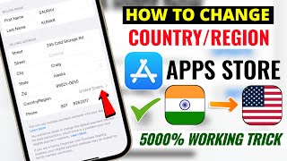 How To Change Country Region in App Store  How To Change Country in iPhone  Appleid Address Change [upl. by Dominga]