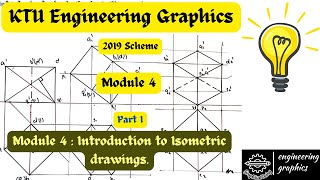 KTU Engineering Graphics Module 4 Part 1 Isometric drawings [upl. by Suiradel]