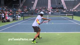 Tommy Haas v Fabio Fognini 2013 US Open practice [upl. by Dric589]