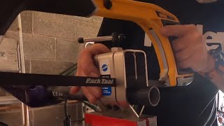 Ragley Trig Build Pt3  Park Tool SG72 Saw Guide  Cutting A Carbon Steerer [upl. by Trab]