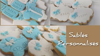 🍼👣 Sablés personnalisés  thème naissance 🎉 garçon👣🍼 [upl. by Borszcz920]