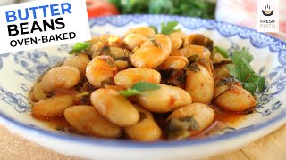 Gigantes  Butter beans oven baked  Fresh Piato [upl. by Aikemal]