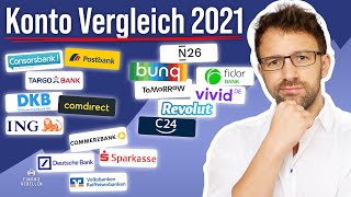 Girokonto Vergleich 2021  Wer hat das beste kostenfreie Girokonto [upl. by Kinom]