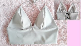 DIY Triangle bralette top EASY [upl. by Caruso678]