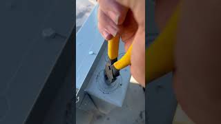 ELECTRICIAN TIPS TRICKS HACKS The easy way to remove knockouts Must see electricalhacks shorts [upl. by Lebama]